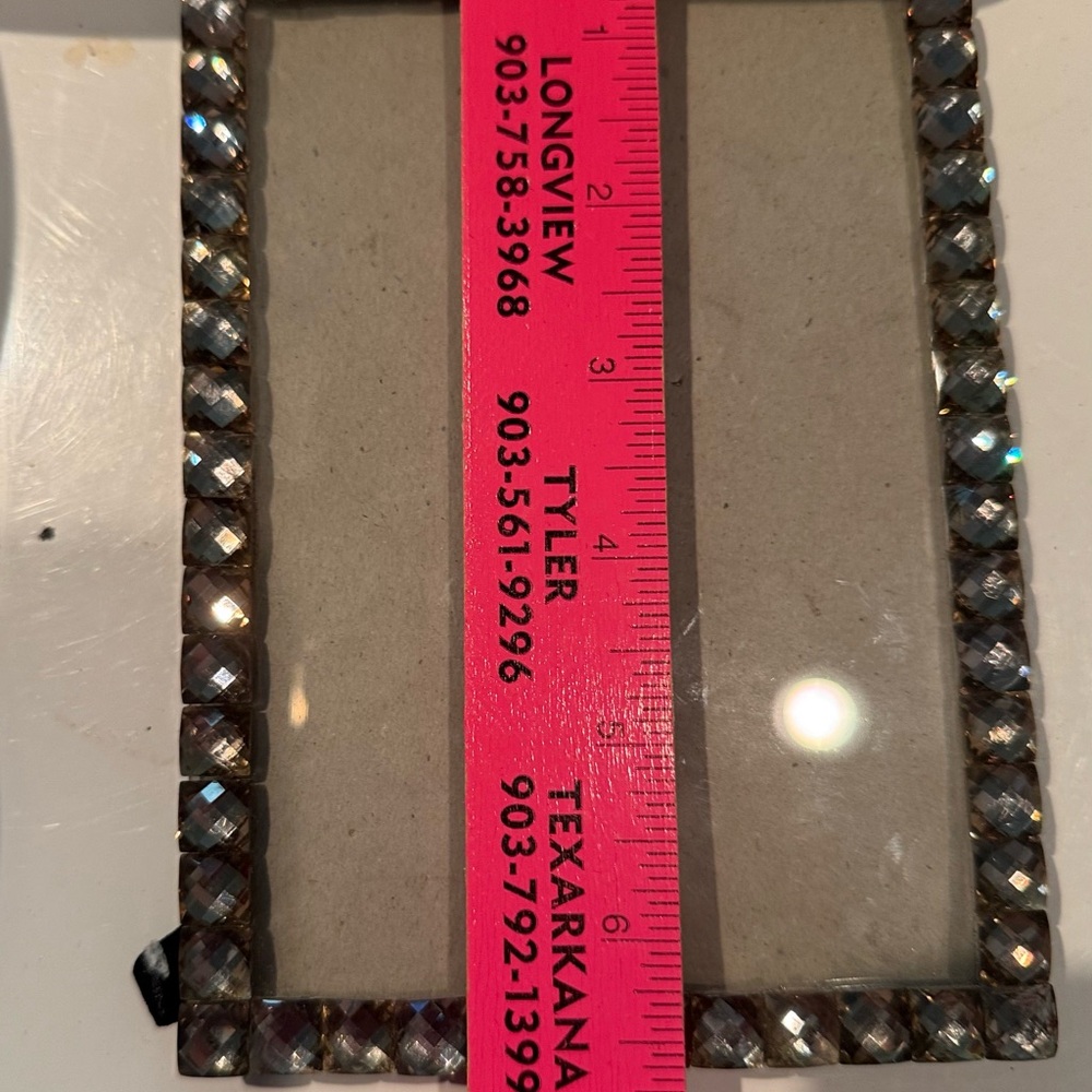 Clear Large Sparkling Stones Embellished Picture Frame